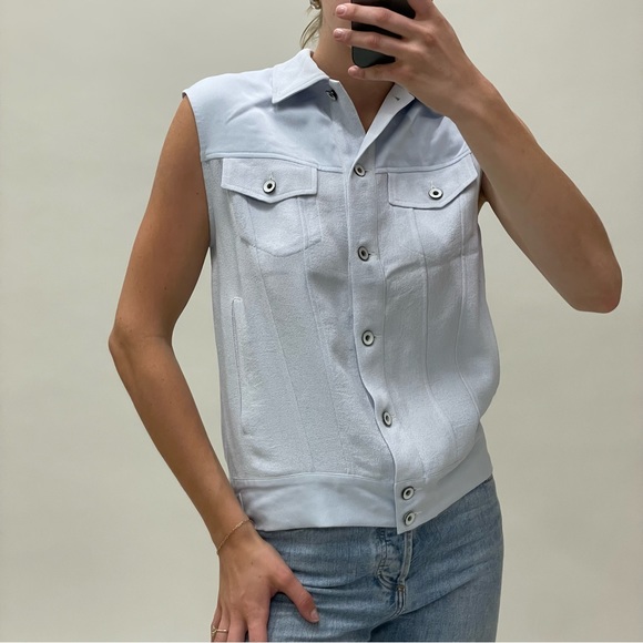 Rag & Bone Periwinkle Button-up Vest - Picture 8 of 8